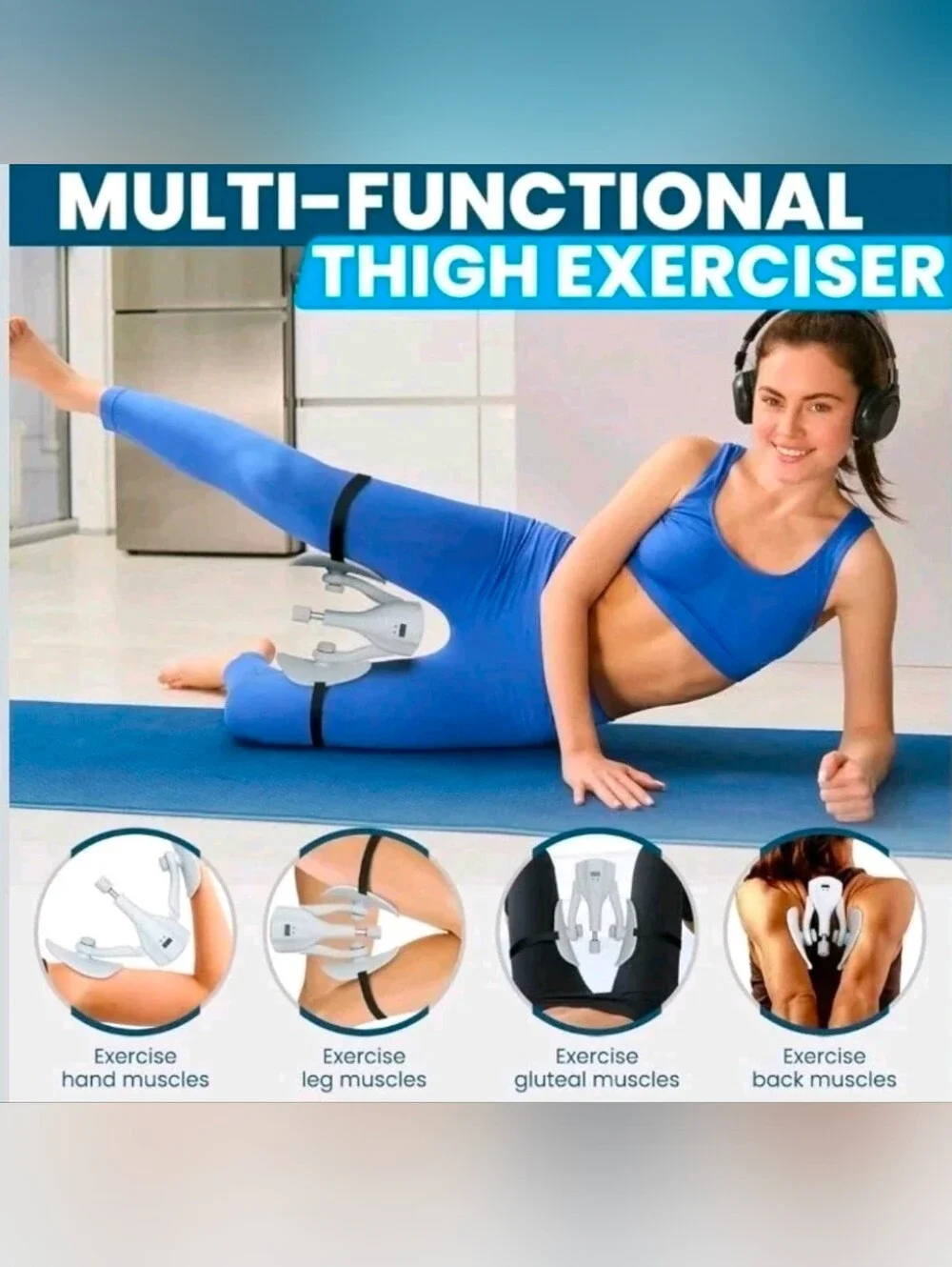 Thigh Exercise ,0-44LB Adjustable Pelvic But Kegel Workout Electronic counter